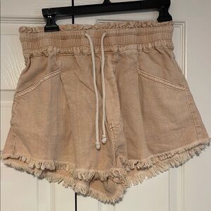 Peach stretchy Jean shorts